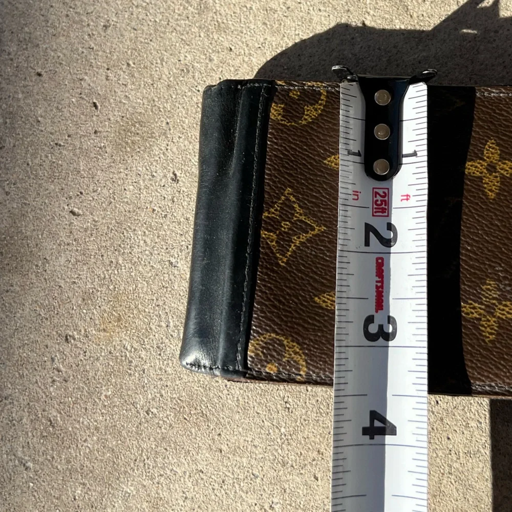 Louis Vuitton Brown Monogram Wallet Multiple Macasser Brown Black Leather 2009